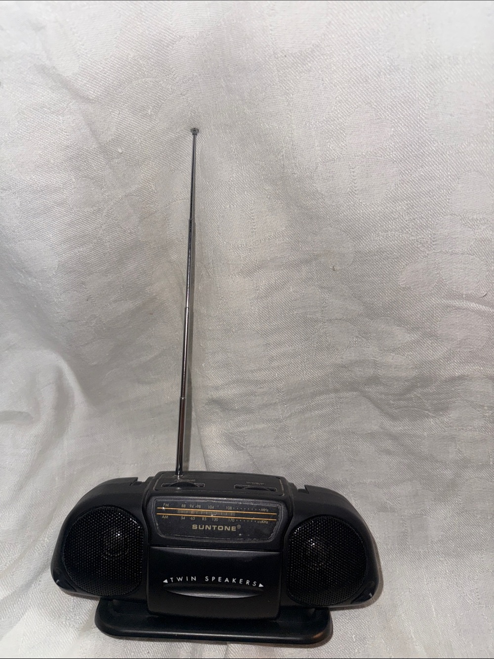Suntone Black Portable AM/FM Radio with Twin Speakers